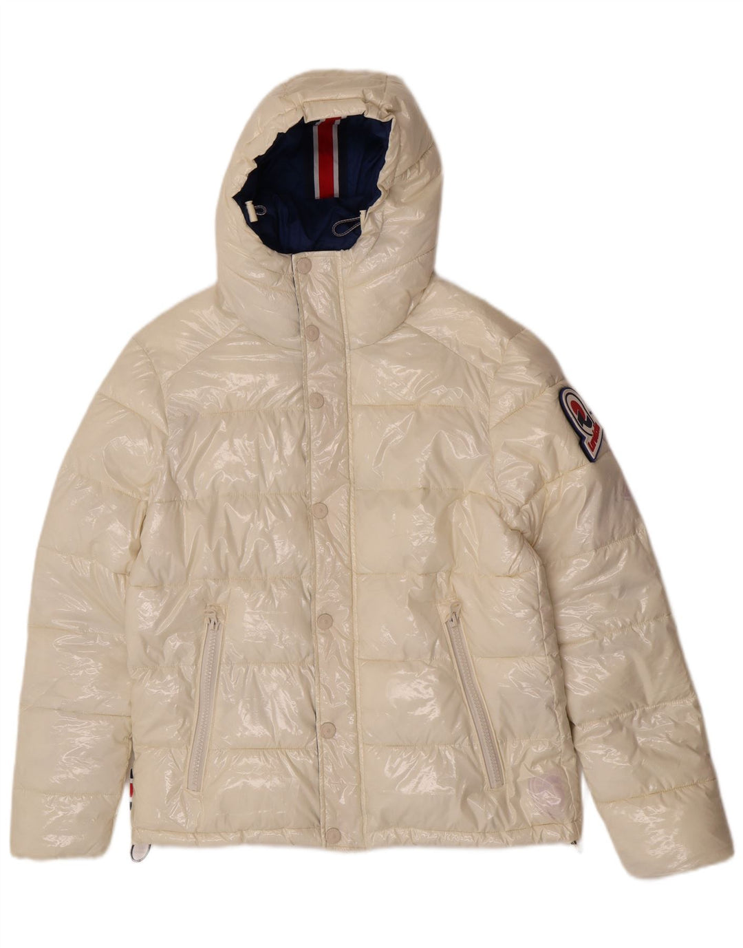 Giacca imbottita con cappuccio da uomo Invicta UK 36 Small bianca in poliammide