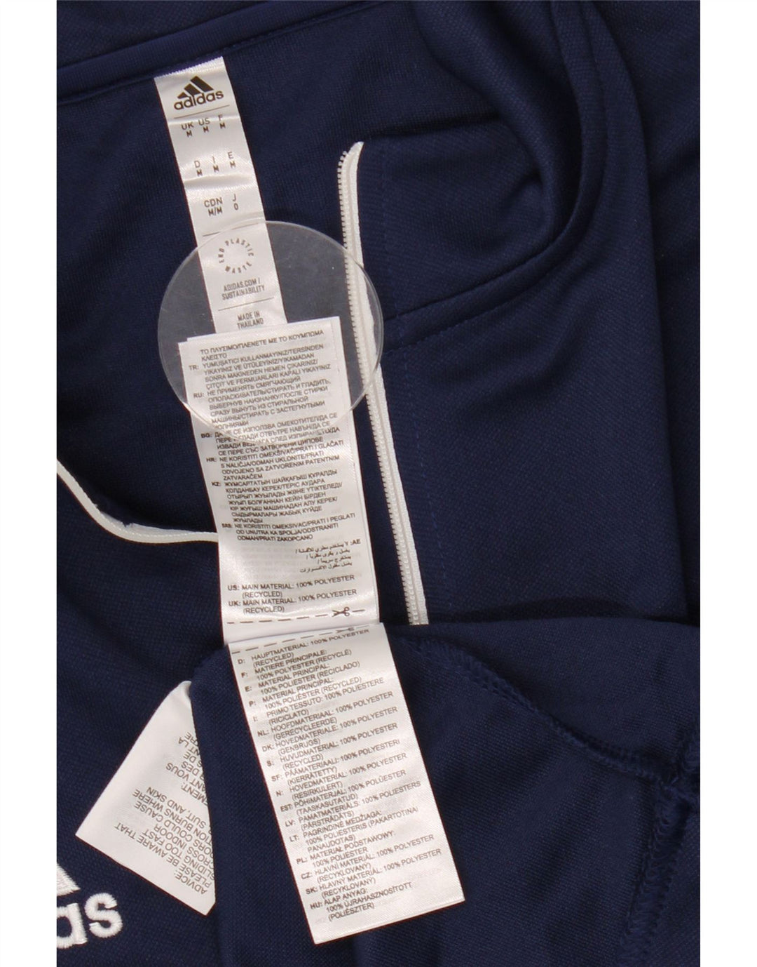 Top da tuta Adidas Aeroready Zip Neck Pullover da uomo medio blu navy