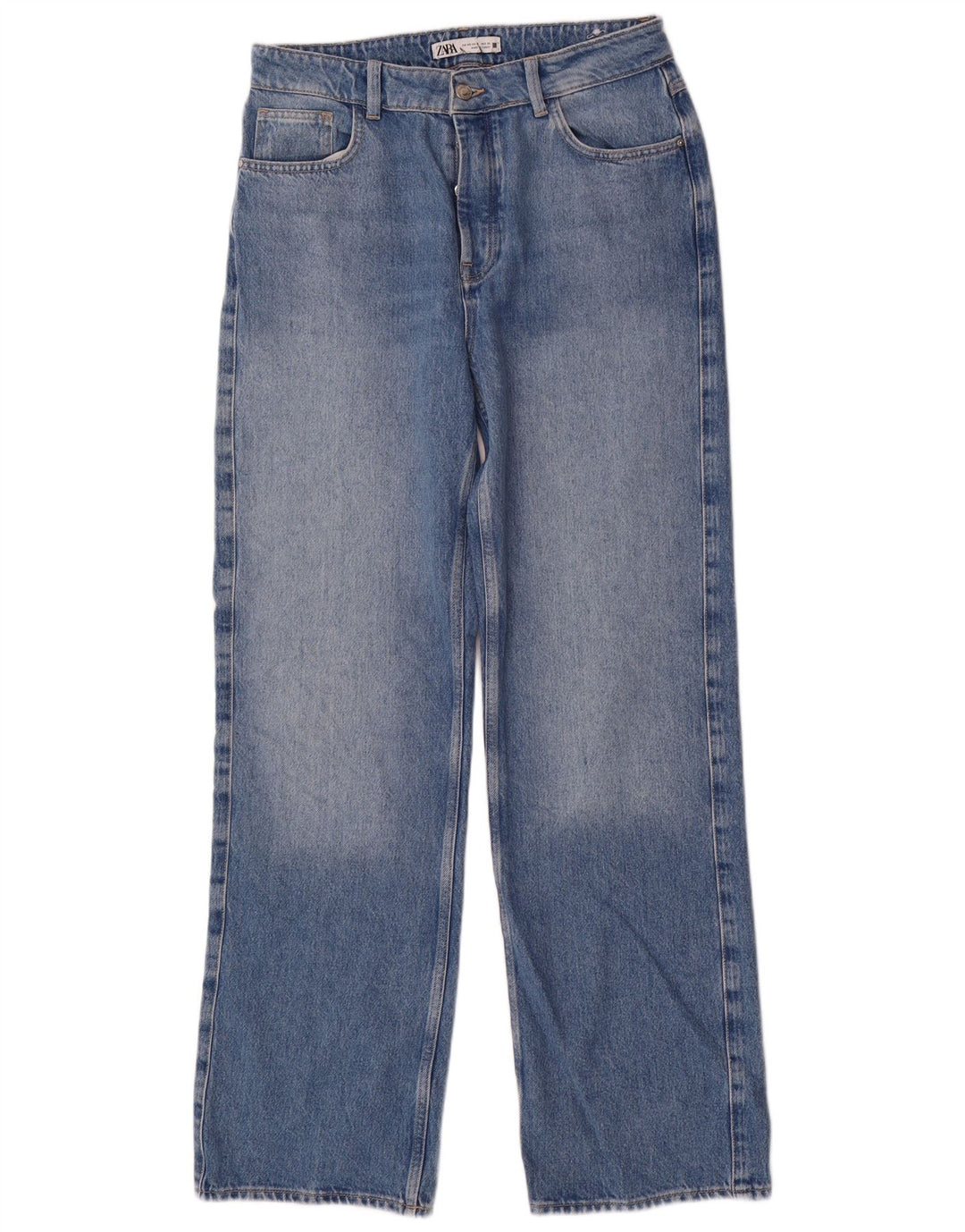 Jeans dritti da donna Zara EU 40 medi W30 L32 Blu