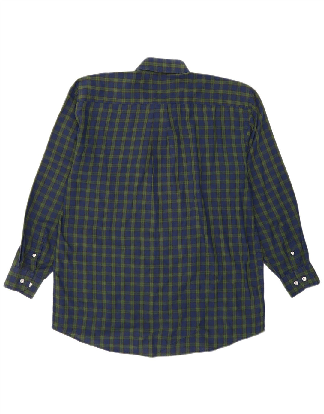 Camicia da uomo vintage a quadri grandi blu navy