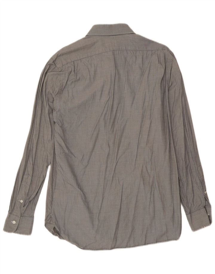 Camicia da uomo Polo Ralph Lauren taglia 39 15 1/2 cotone grigio medio
