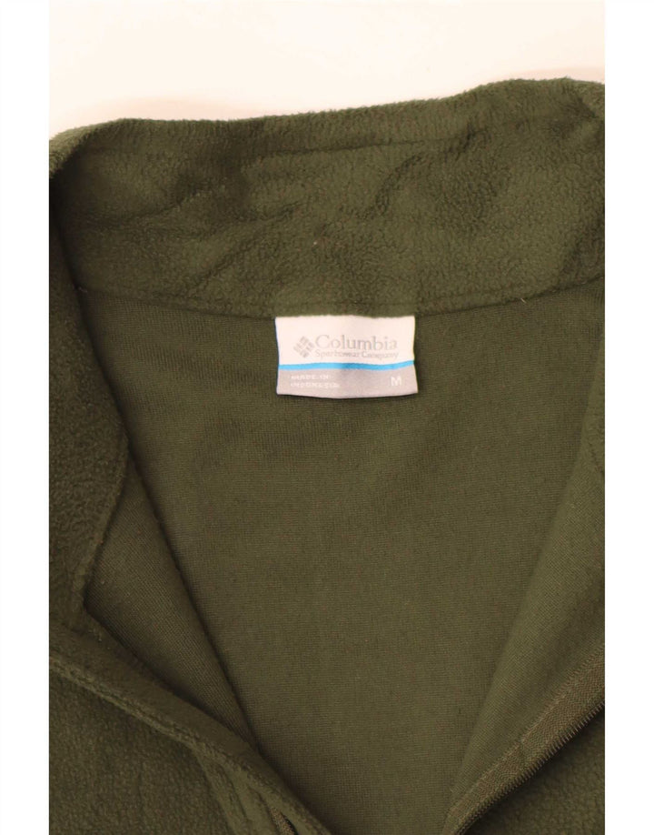 Columbia Uomo Maglione in pile con zip e collo in poliestere verde medio