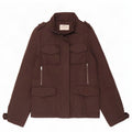 Giacca militare da donna Wrangler UK 18 XL poliestere marrone