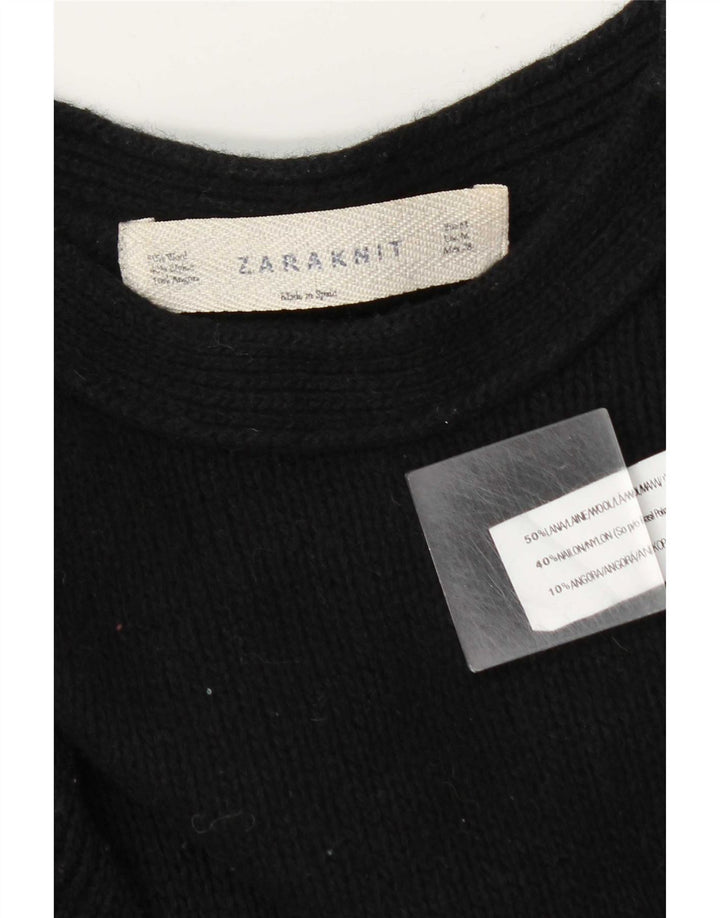 Abito maglione Zara da donna UK 12 medio in lana nera