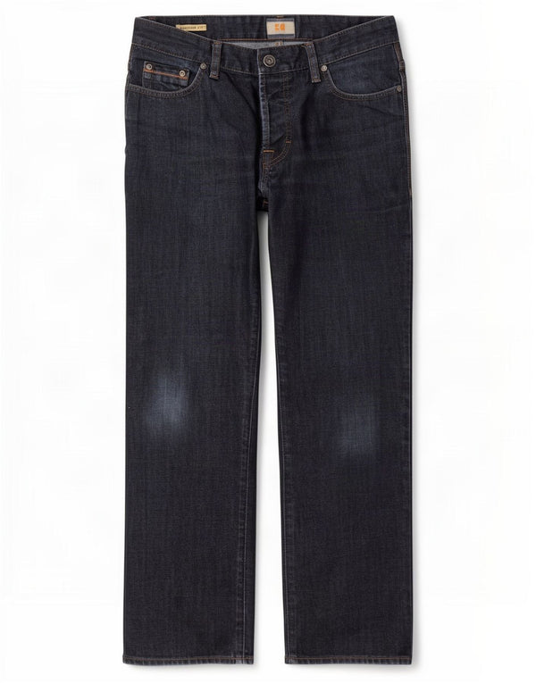 Jeans dritti da uomo vestibilità regolare Hugo Boss W33 L30 cotone blu navy