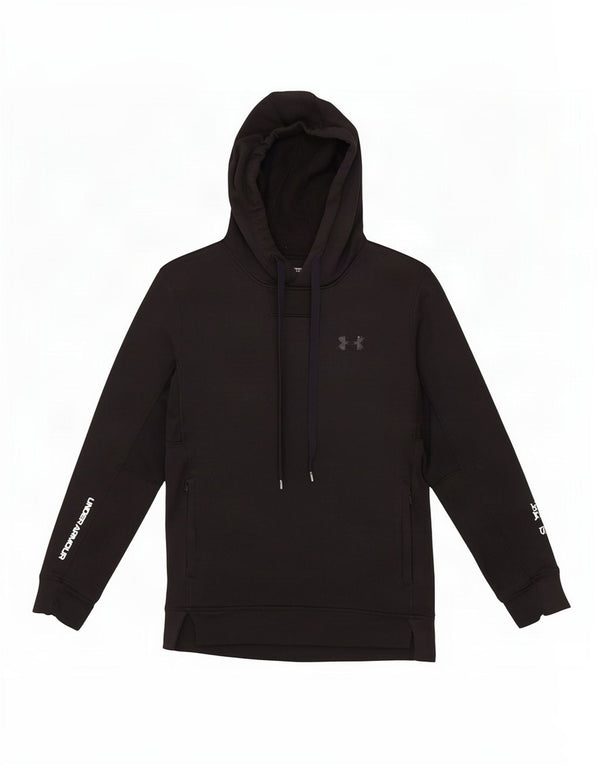 Felpa con cappuccio aderente da uomo Under Armour piccola in poliestere nero