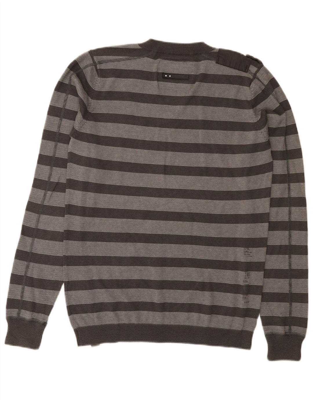 Maglione da uomo con scollo a V G-Star in cotone a righe grigio medio