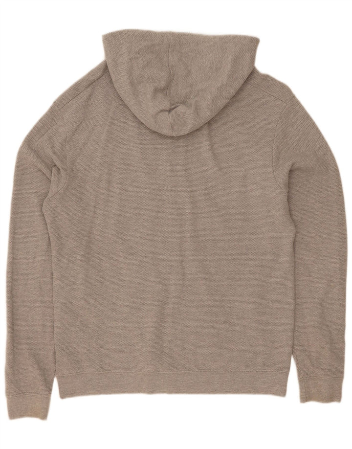 Felpa con cappuccio e zip Zara da uomo XL in cotone grigio