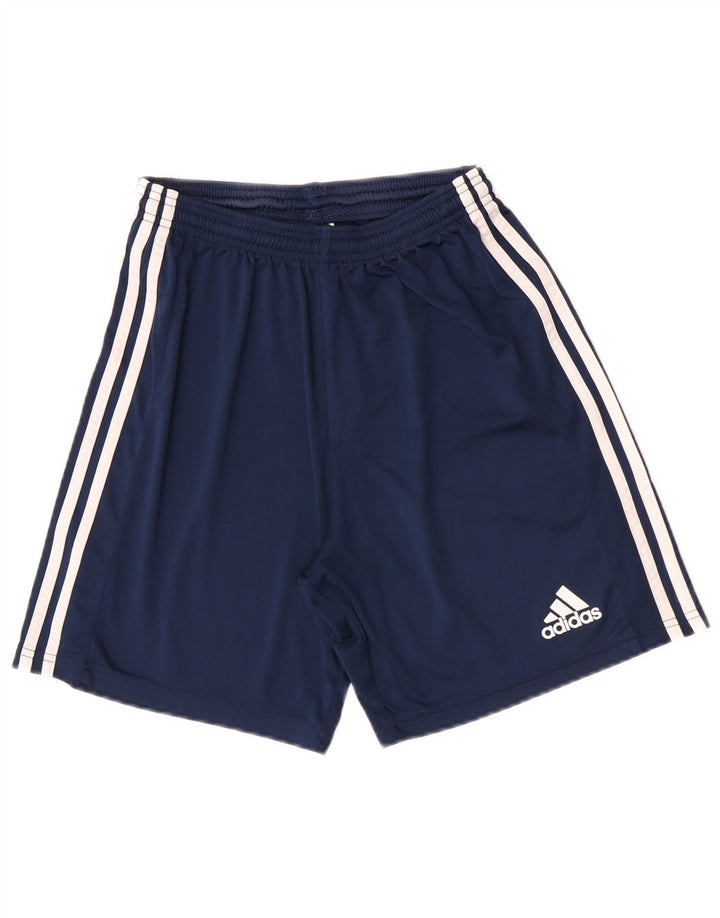 Pantaloncini sportivi Adidas Aeroready da ragazzo 11-12 anni medio blu navy in poliestere
