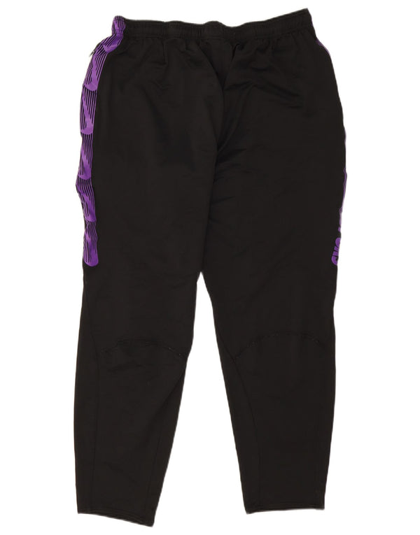 Pantaloni da tuta con grafica Nike Dri Fit da donna UK 18 XL Nero Colourblock