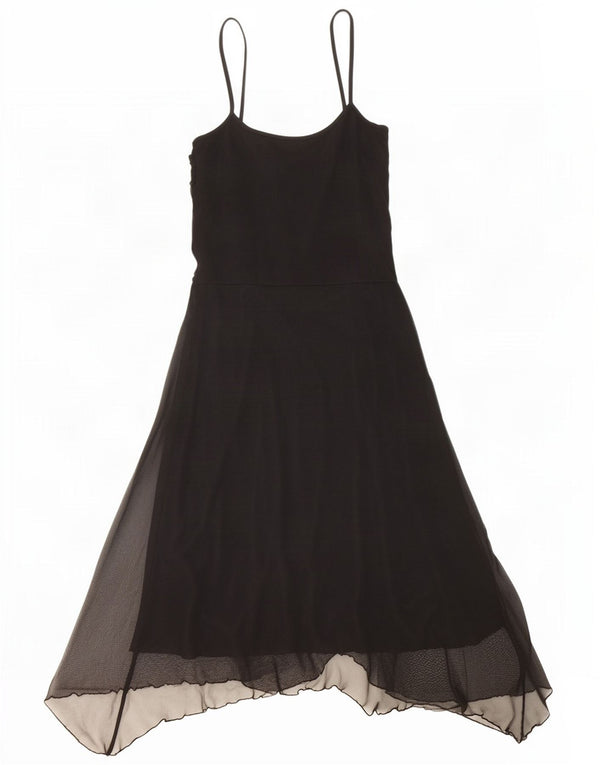 Awear Womens Sleeveless Asymmetrical Dress UK 10 Small Black Polyester