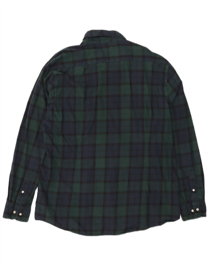 Barbour Uomo Camicia in flanella su misura 2XL Cotone a quadri verde