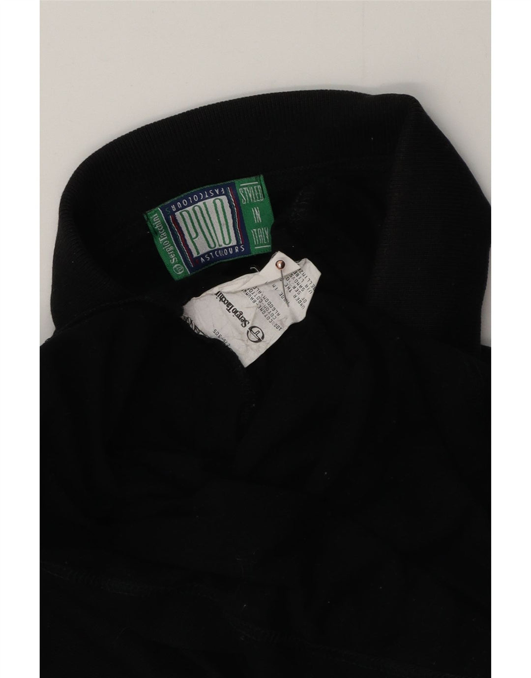 SERGIO TACCHINI Polo Uomo Large Nera in Cotone