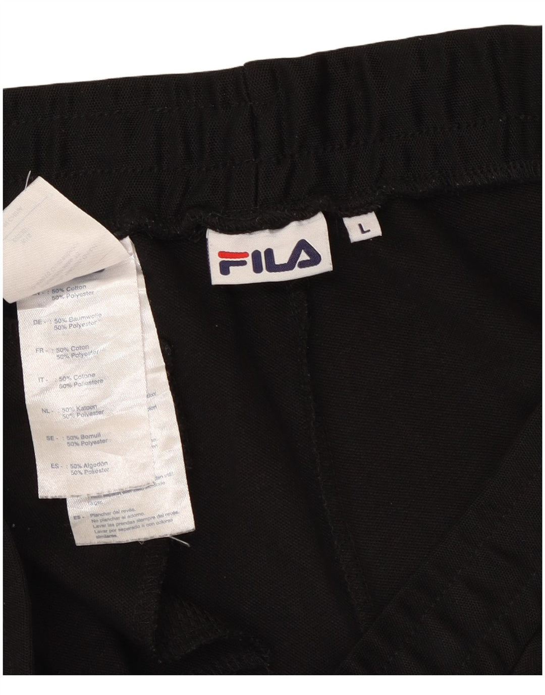 Pantaloni da tuta da uomo Fila Large in cotone nero
