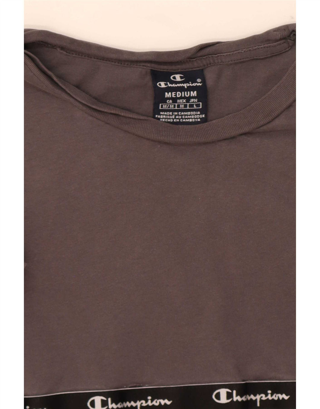 T-shirt grafica da donna Champion Top UK 14 Blocco colore grigio medio
