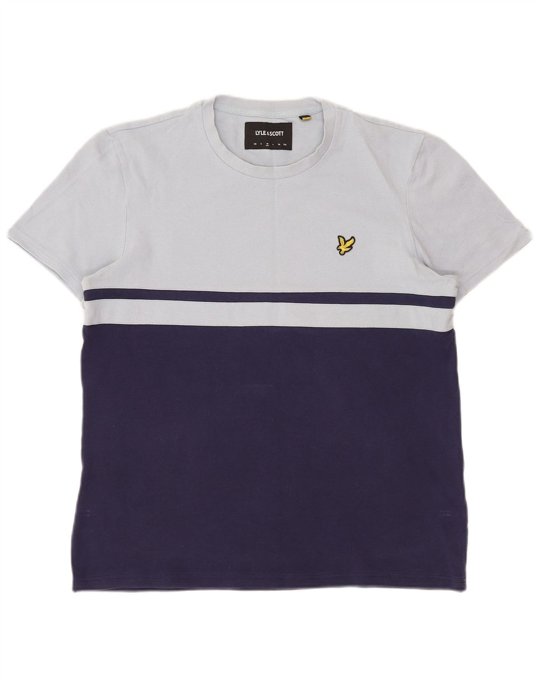 T-shirt da uomo Lyle & Scott Top in cotone color block medio blu navy