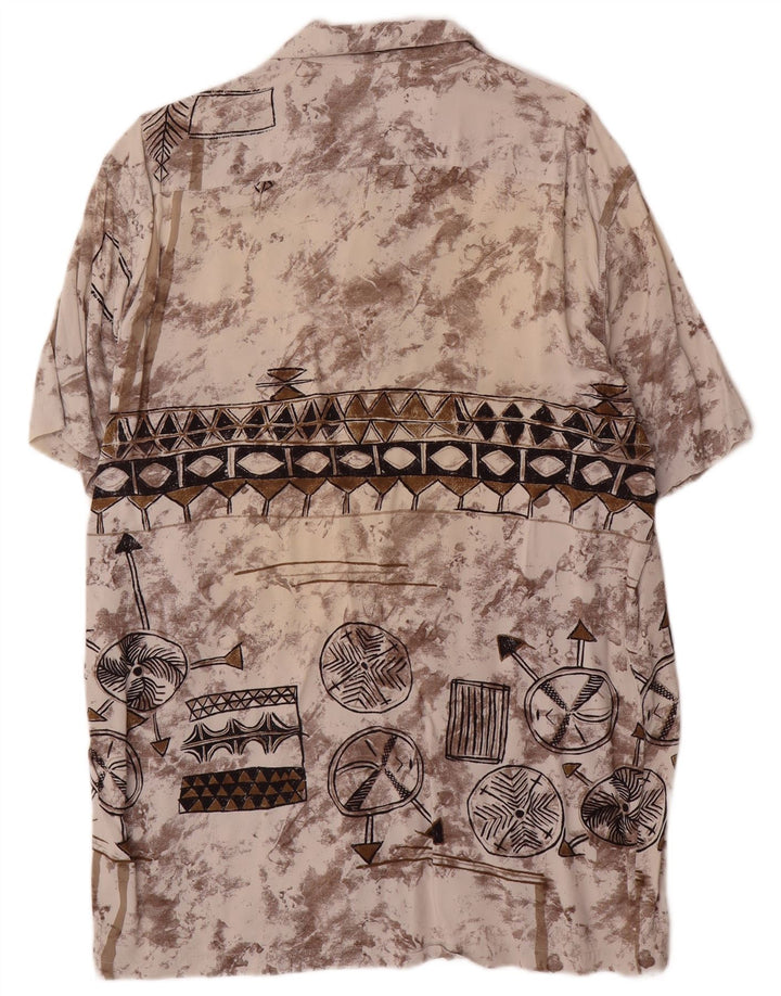 Camicia a maniche corte da uomo con motivo astratto Tipo' S grande multicolore