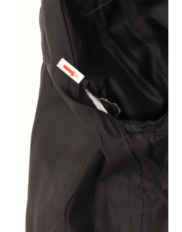 Giacca in pelle vintage da uomo UK 38 media nera