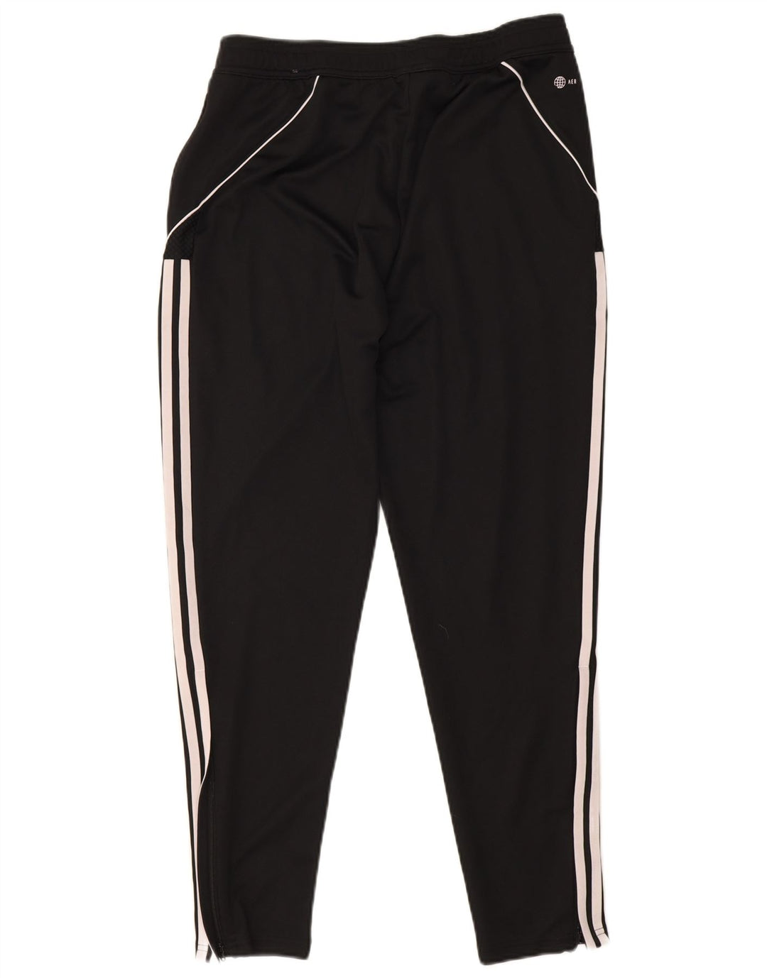 Pantaloni da tuta Adidas da uomo slim fit grandi in poliestere nero