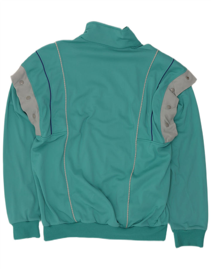 Giacca da tuta da uomo vintage dalla vestibilità regolare, piccola, verde, color block retrò
