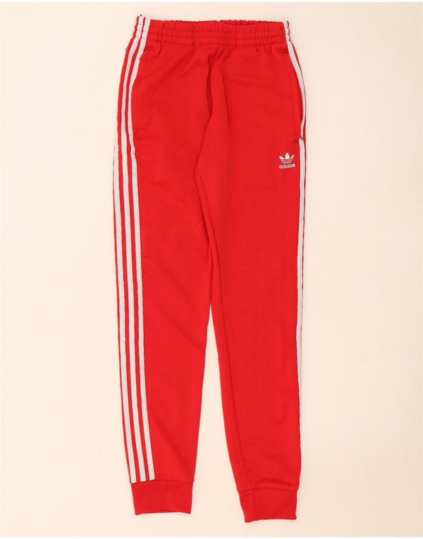 Pantaloni da tuta da uomo Adidas Joggers piccoli in poliestere rosso