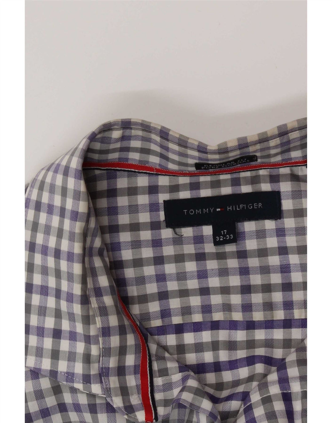 Camicia da uomo vestibilità regolare Tommy Hilfiger taglia 17 XL blu a quadretti