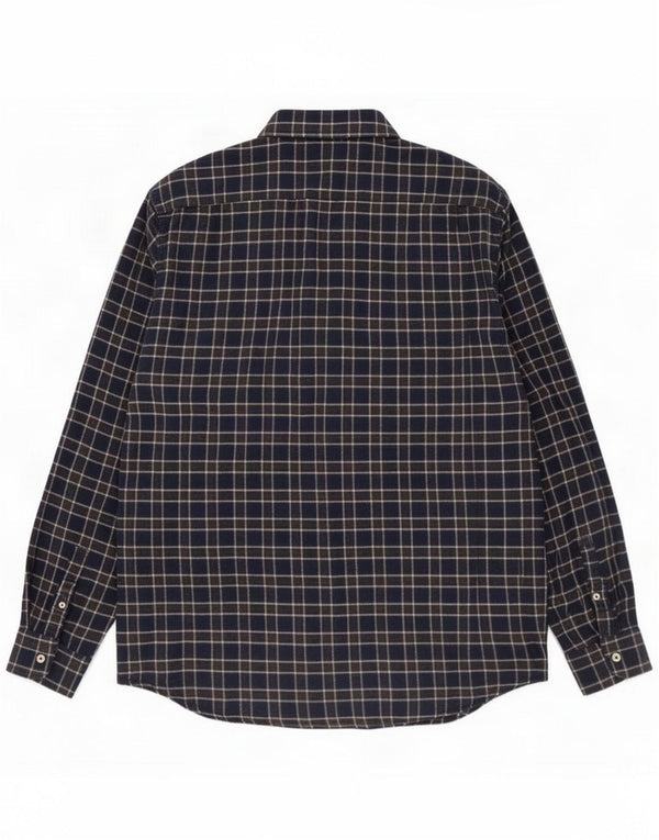 Carrera Camicia da uomo in flanella vestibilità regolare 2XL Cotone a quadri blu navy