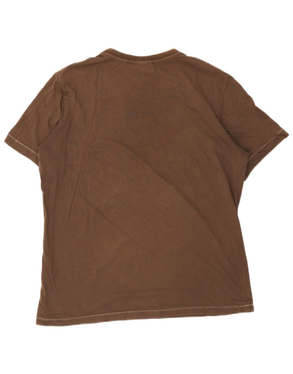 T-shirt grafica da uomo Trussardi Jeans Top Large in cotone marrone