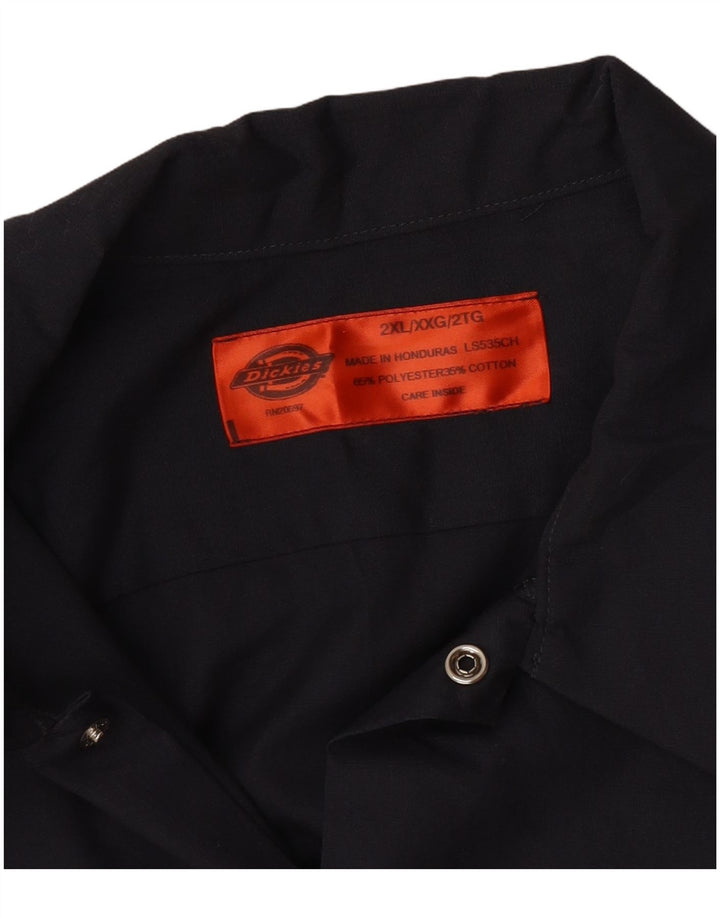 Camicia a maniche corte da uomo Dickies 2XL Poliestere grigio