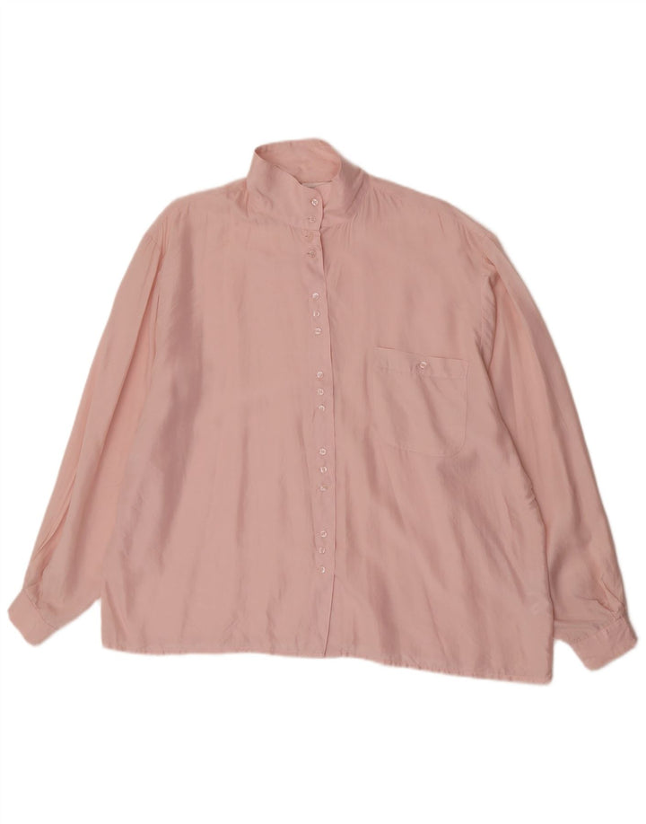 Camicetta camicia oversize da donna vintage IT 44 seta rosa medio