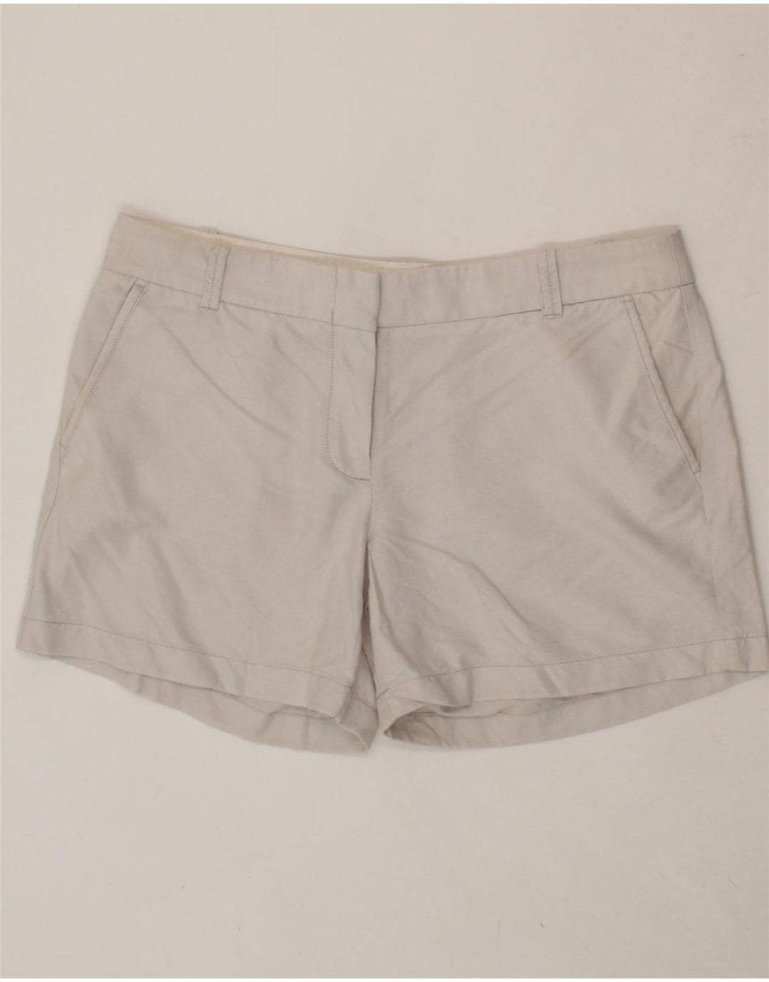 J. CREW Womens Chino Shorts US 10 Large W32 Off White Cotton Vintage J. Crew and Second-Hand J. Crew from Messina Hembry 
