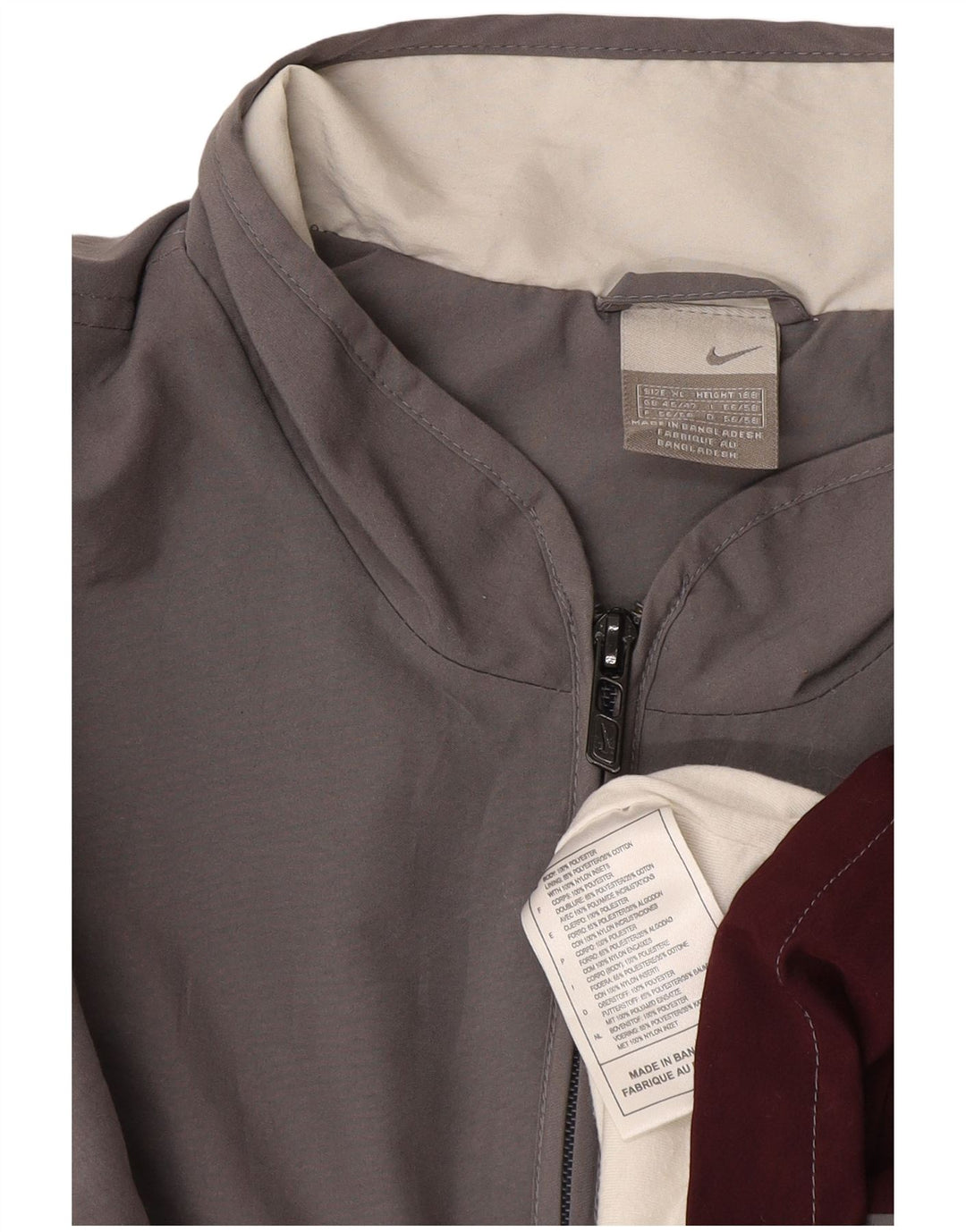 Giacca da tuta da uomo Nike UK 45/47 XL Poliestere color block grigio