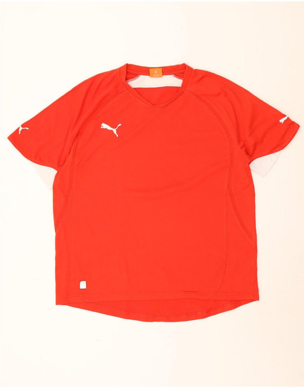 T-shirt da uomo Puma Top XL rossa color block