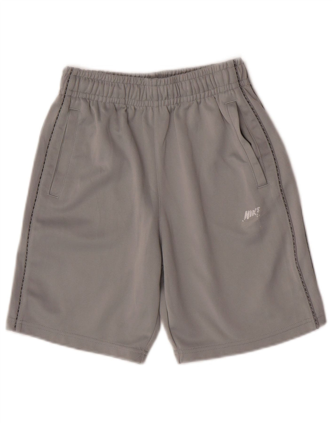 Pantaloncini sportivi Nike da ragazzo con grafica 12-13 anni, grande, in poliestere grigio