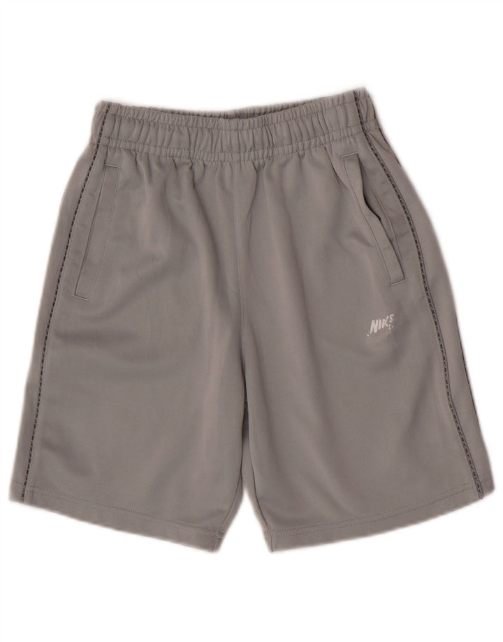 Pantaloncini sportivi Nike da ragazzo con grafica 12-13 anni, grande, in poliestere grigio