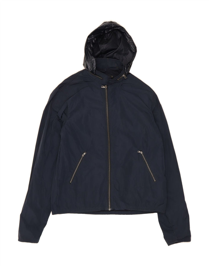 CALVIN KLEIN JEANS Womens Hooded Rain Jacket UK 10 Small Navy Blue Vintage Calvin Klein Jeans and Second-Hand Calvin Klein Jeans from Messina Hembry 