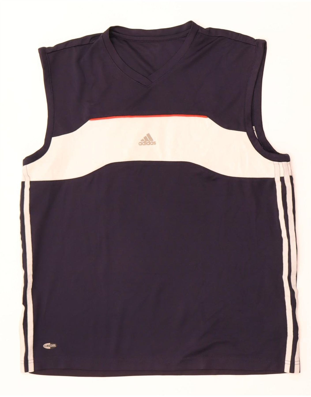 Canotta Adidas Climacool da uomo, poliestere color block medio blu navy