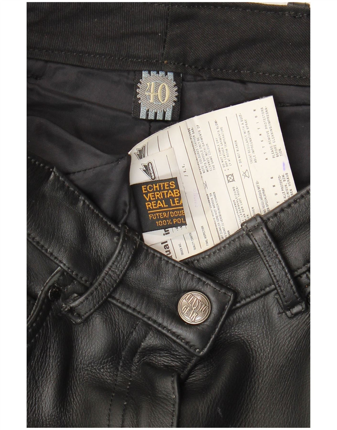 Pantaloni in pelle da donna Hein Gericke EU 40 Medium W30 L29 Pelle nera