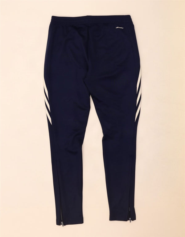 Pantaloni da tuta Adidas Climalite da uomo medi in poliestere blu navy