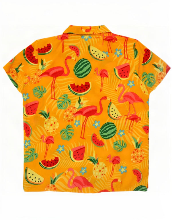 Camicia grafica vintage da uomo a maniche corte XL Giallo Terivoile Festival