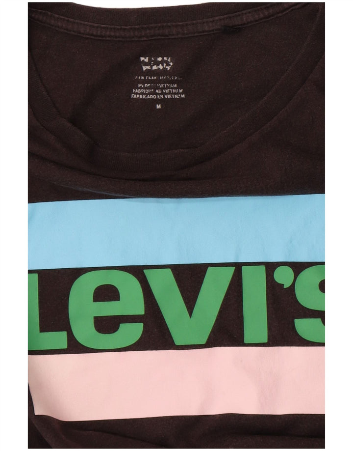 T-shirt grafica da donna Levi's Top UK 14 Medium Nero