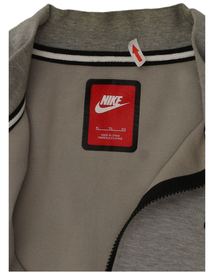 Giacca da ginnastica da uomo Nike, giacca grande, in cotone chiazzato grigio