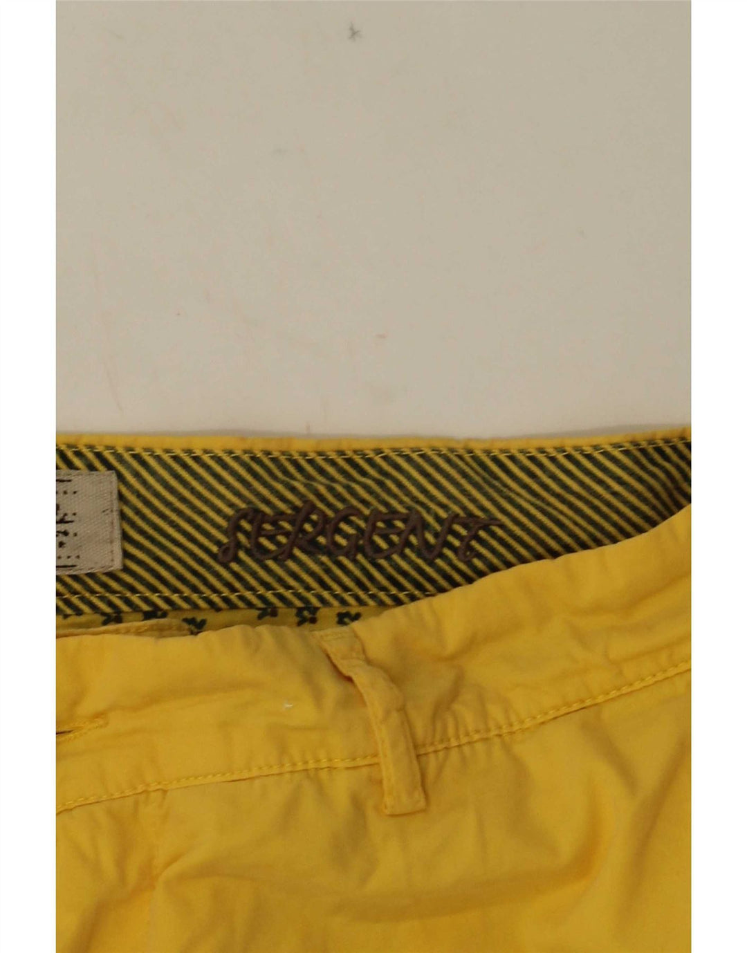 Pantaloncini chino da uomo 40Weft W36 grandi in cotone giallo
