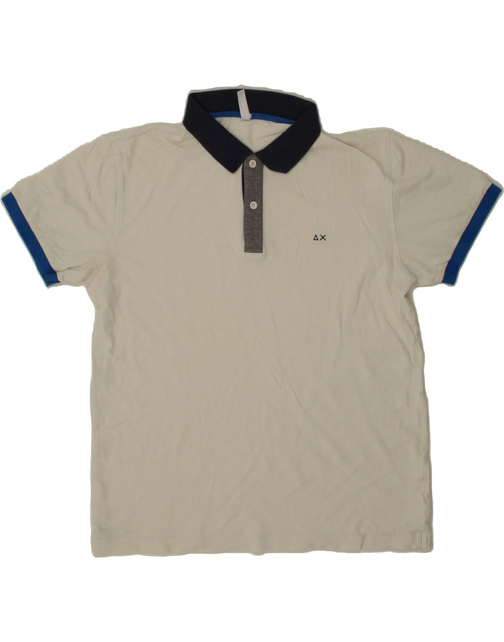 SUN68 Mens Polo Shirt XL White Vintage Sun68 and Second-Hand Sun68 from Messina Hembry 