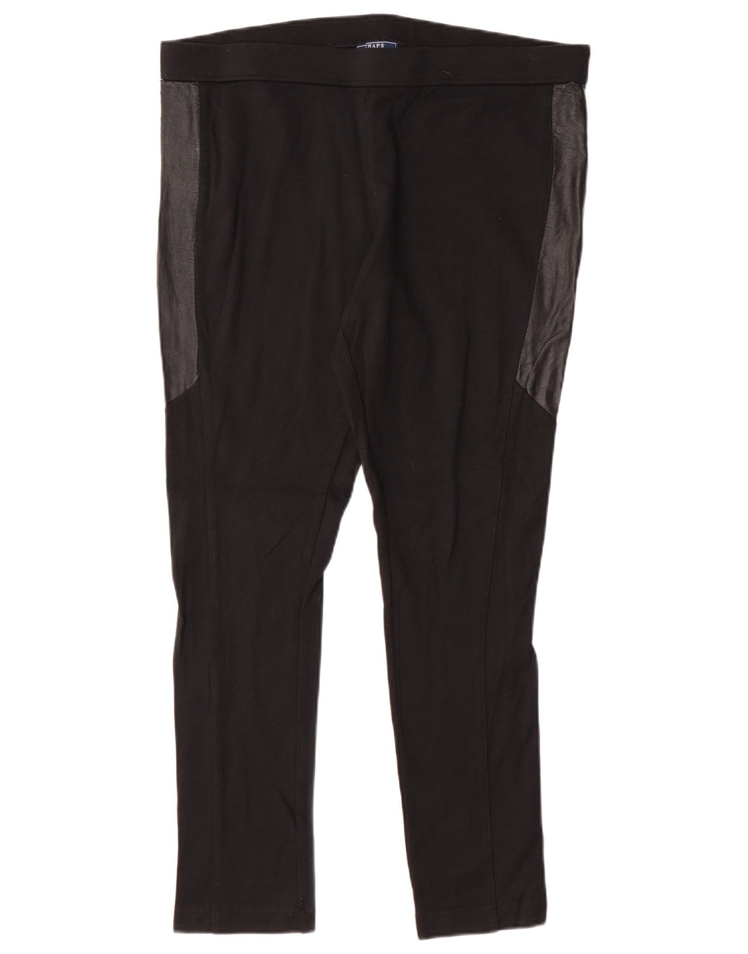 Chaps Leggings da donna UK 16 Large Nero Colourblock Viscosa