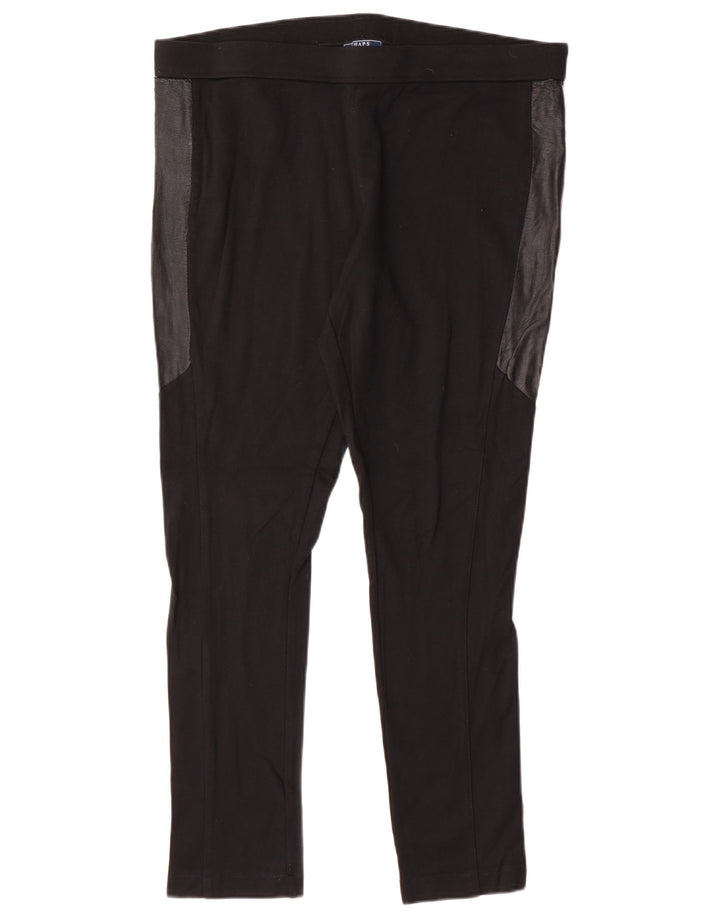 Chaps Leggings da donna UK 16 Large Nero Colourblock Viscosa
