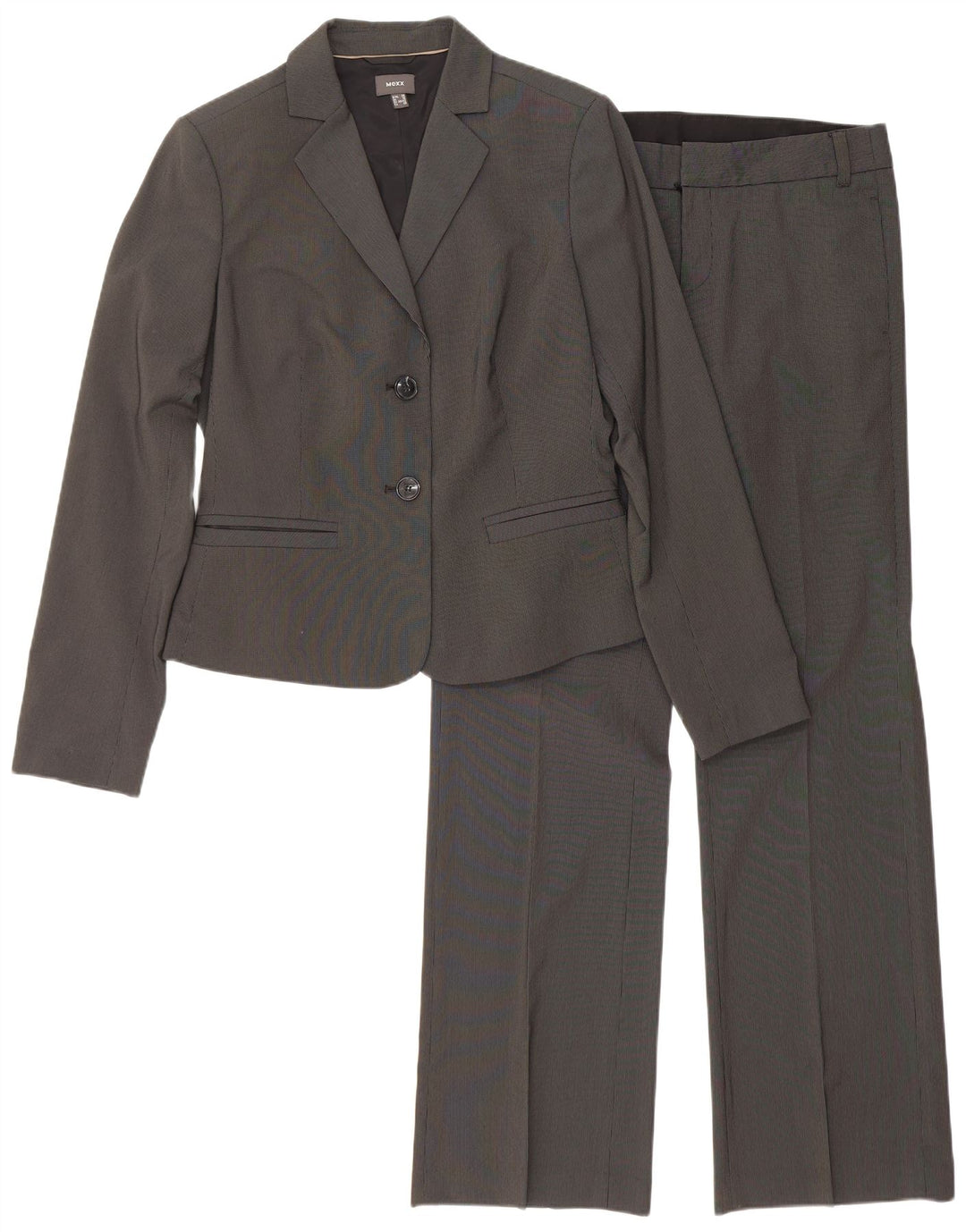 Abito da donna Mexx a 2 bottoni in 2 pezzi UK 12 Medium W30 L33 Gessato grigio