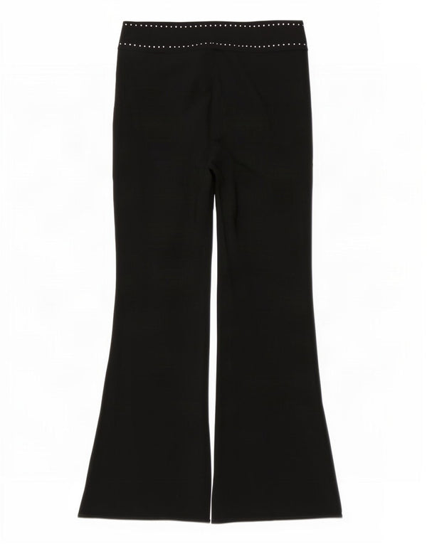 Pantaloni casual svasati da donna Marks & Spencer UK 12 medi W30 L30 neri