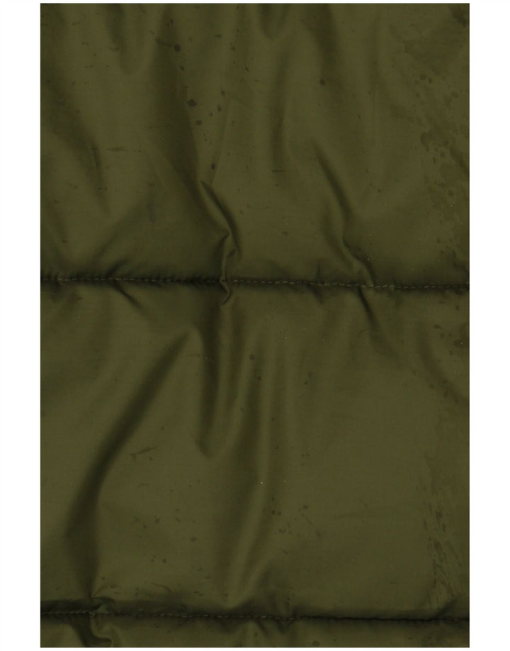 ELLESSE Giacca imbottita con cappuccio da uomo UK 36 Small Verde Poliestere