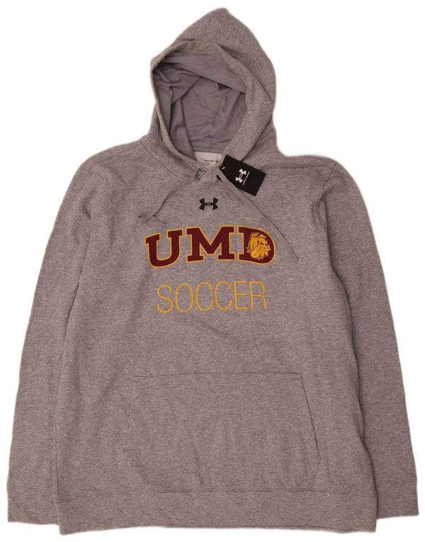 Under Armour Uomo UMD Soccer Graphic Felpa con cappuccio 2XL Cotone grigio